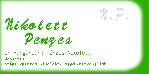 nikolett penzes business card